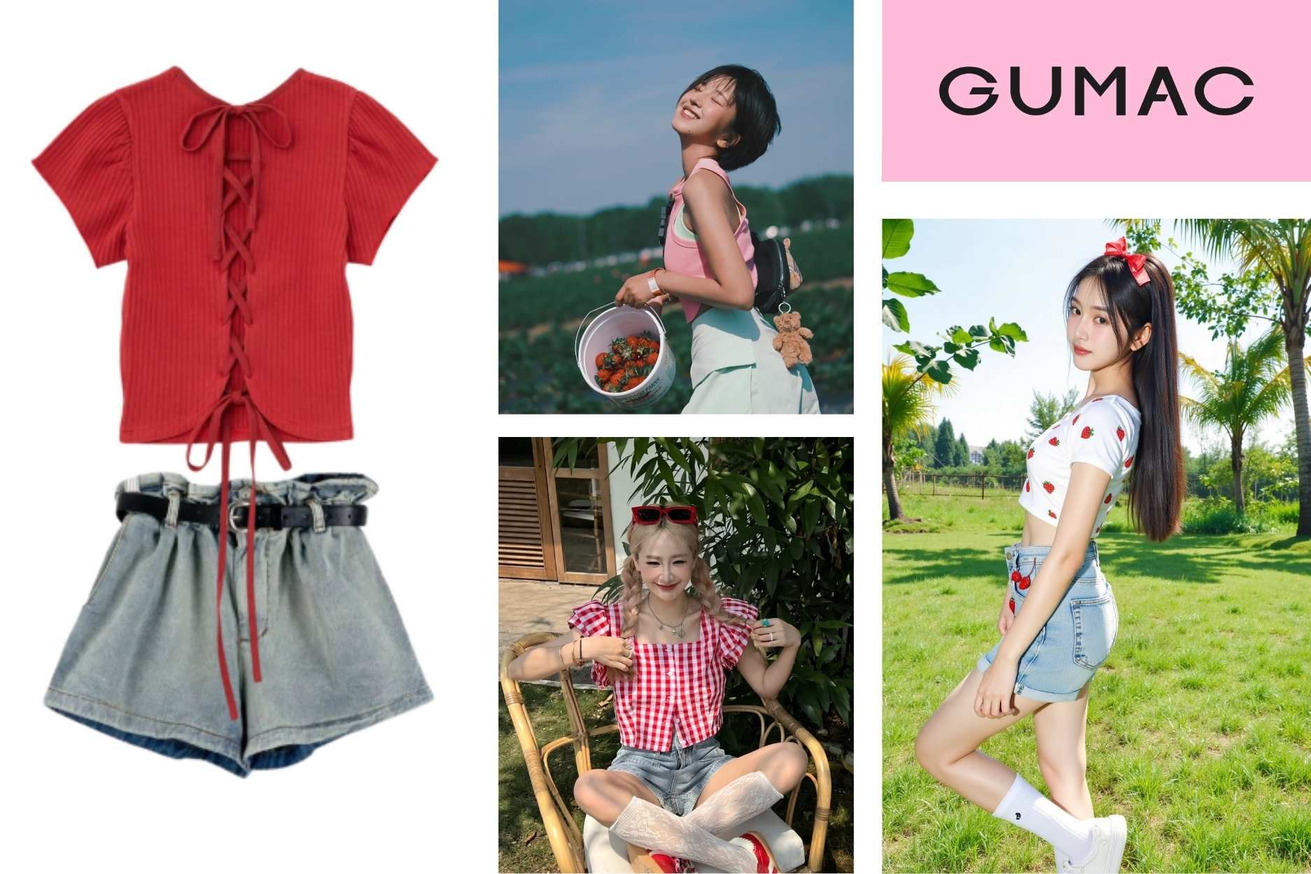 outfit don gian di vuon dau mua he cung quan short